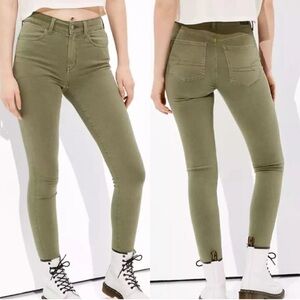 Olive Skinny Women Jeans